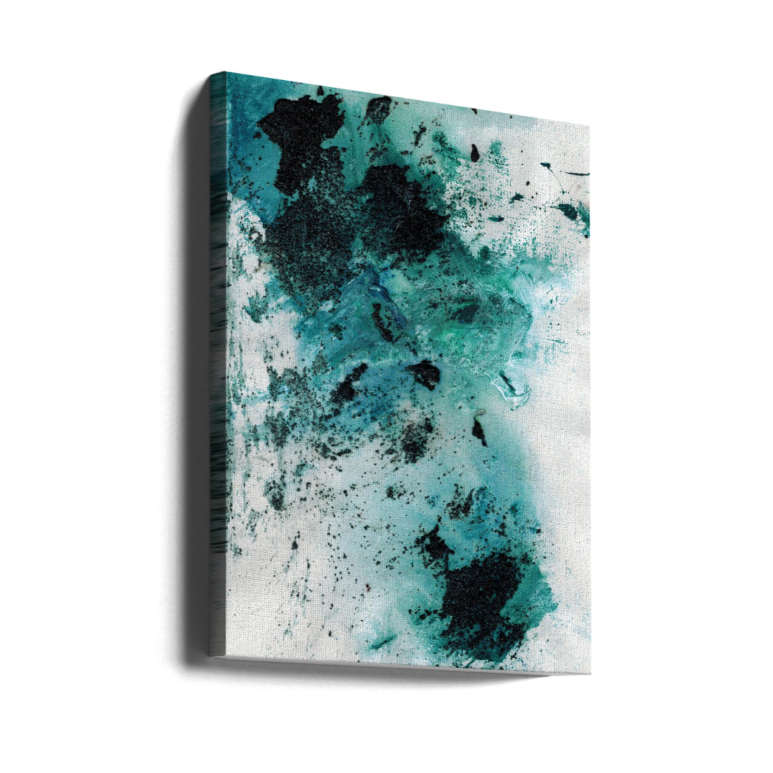 Amphitrite Point West by Deb Chaney | Abstract Teal Texture, Large Canvas Wall Art Print | Artsy Earth