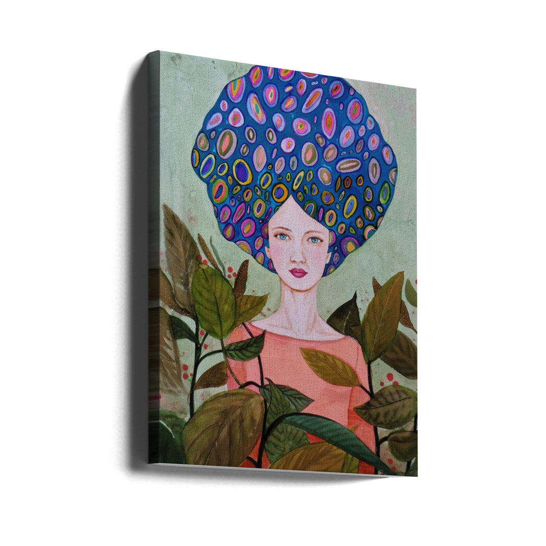 Floral Woman Portrait by Sylvie Demers | Abstract Botanical Portrait, Large Canvas Wall Art Print | Artsy Earth