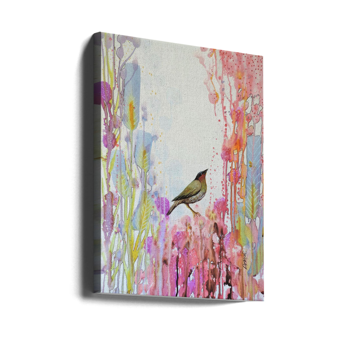 Watercolor Bird Art by Sylvie Demers | Botanical Bird Painting, Large Canvas Wall Art Print | Artsy Earth