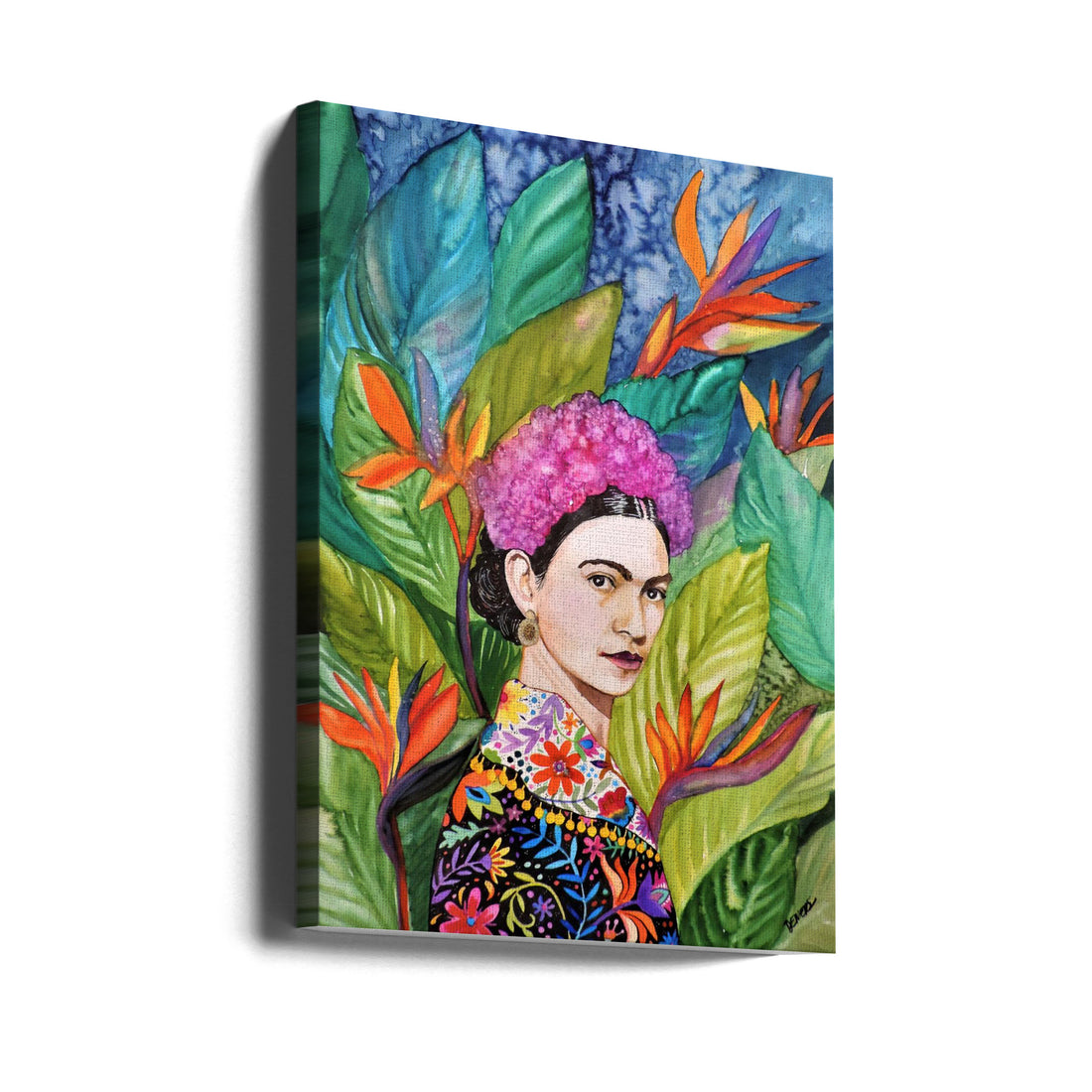 Floral Portrait Art by Sylvie Demers | Colorful Botanical Portrait, Large Canvas Wall Art Print | Artsy Earth