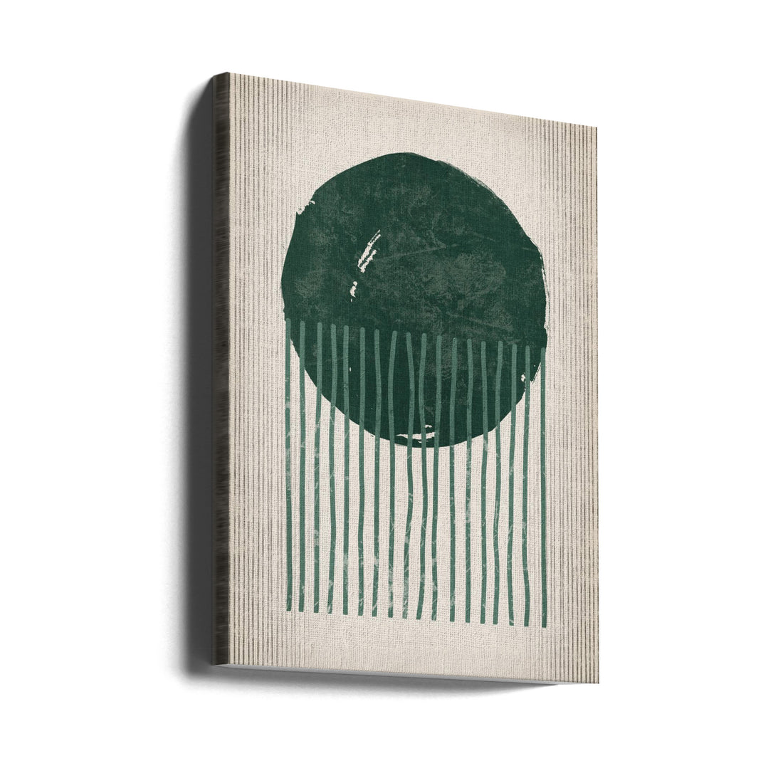 Emerald Round Jellyfish by Ema Paraschiv | Geometric Abstract Illustration, Large Canvas Wall Art Print | Artsy Earth