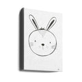 Bunny Illustration by Lor Muller | Cute Animal Nursery, Large Canvas Wall Art Print | Artsy Earth