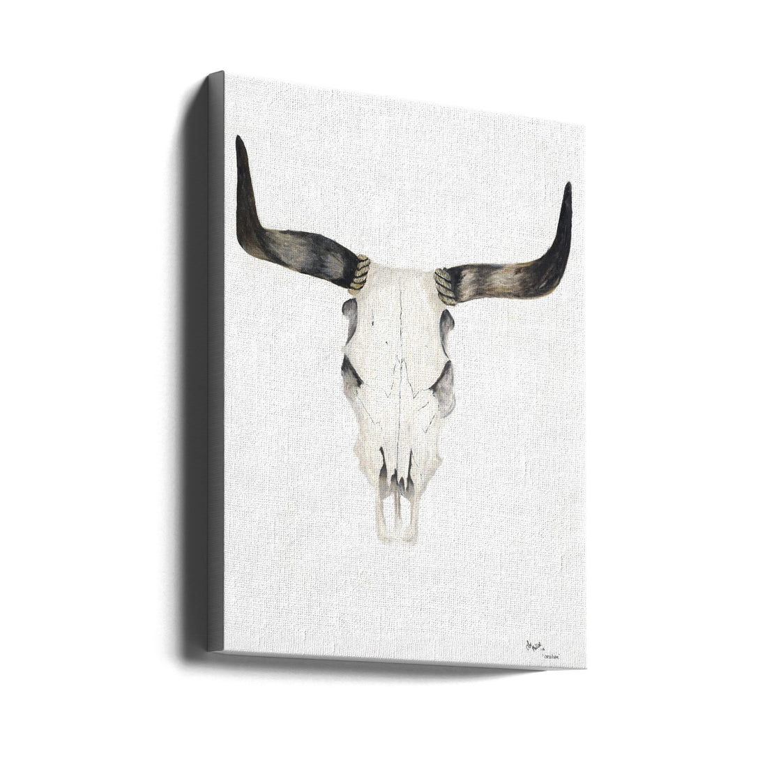 Desolate Minimal by Lor Muller | Minimalist Deer Skull, Large Canvas Wall Art Print | Artsy Earth