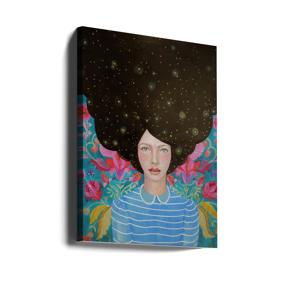 Starry Portrait by Sylvie Demers | Abstract Female Portrait, Large Canvas Wall Art Print | Artsy Earth