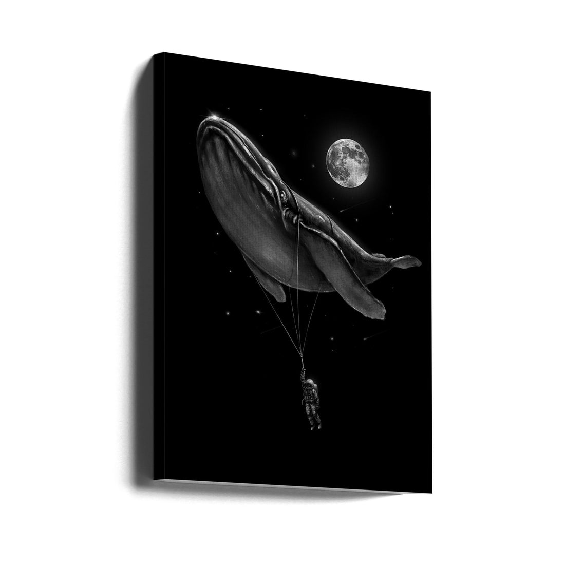 Hitching a Ride by Nicebleed | Surreal Whale Universe, Large Canvas Wall Art Print | Artsy Earth