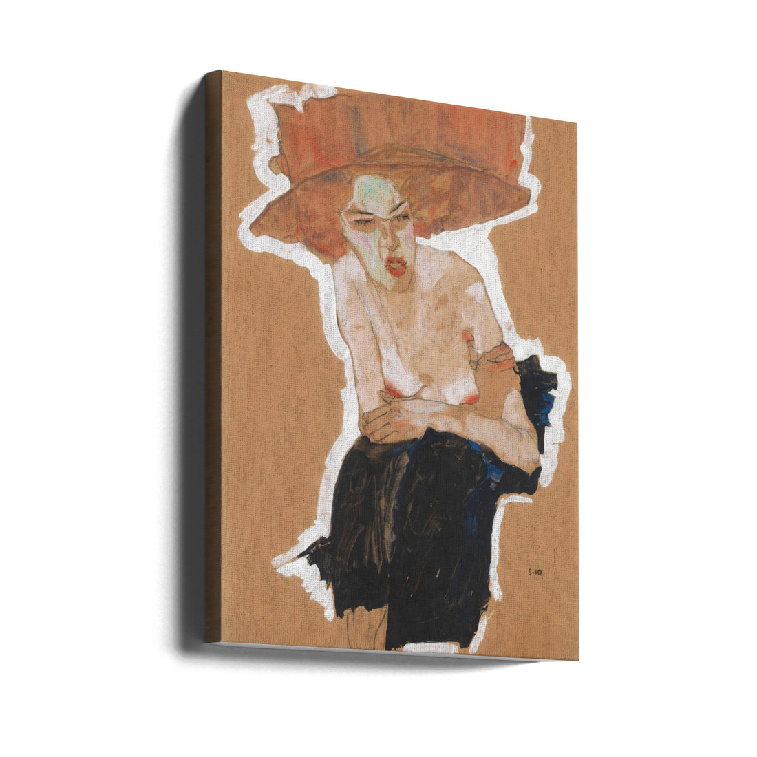 Scornful Woman by Egon Schiele | Expressionist Portrait Art, Large Canvas Wall Art Print | Artsy Earth