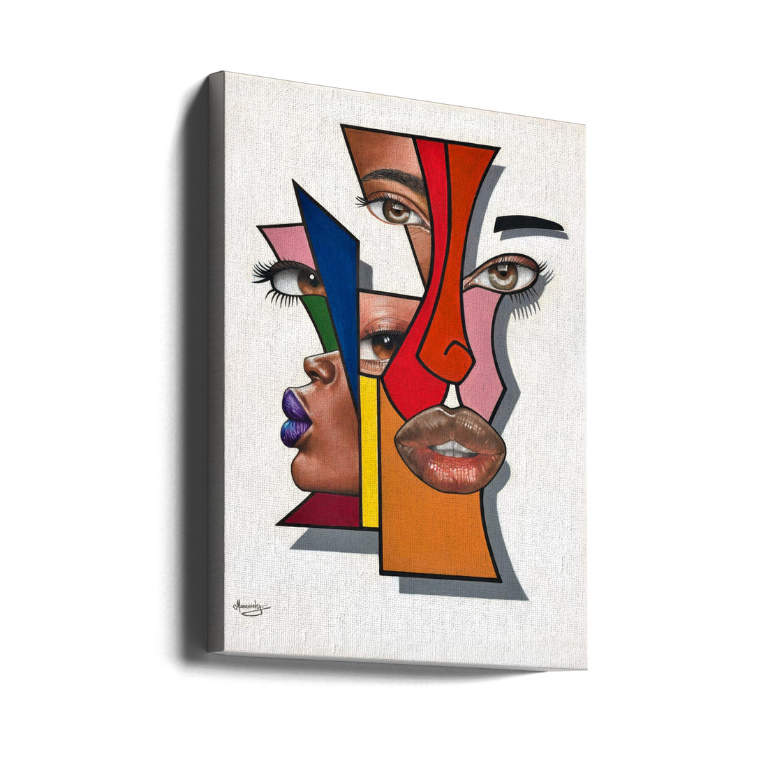 Butter Fleye by Manasseh Johnson Sr. | Abstract Portrait Illustration, Large Canvas Wall Art Print | Artsy Earth