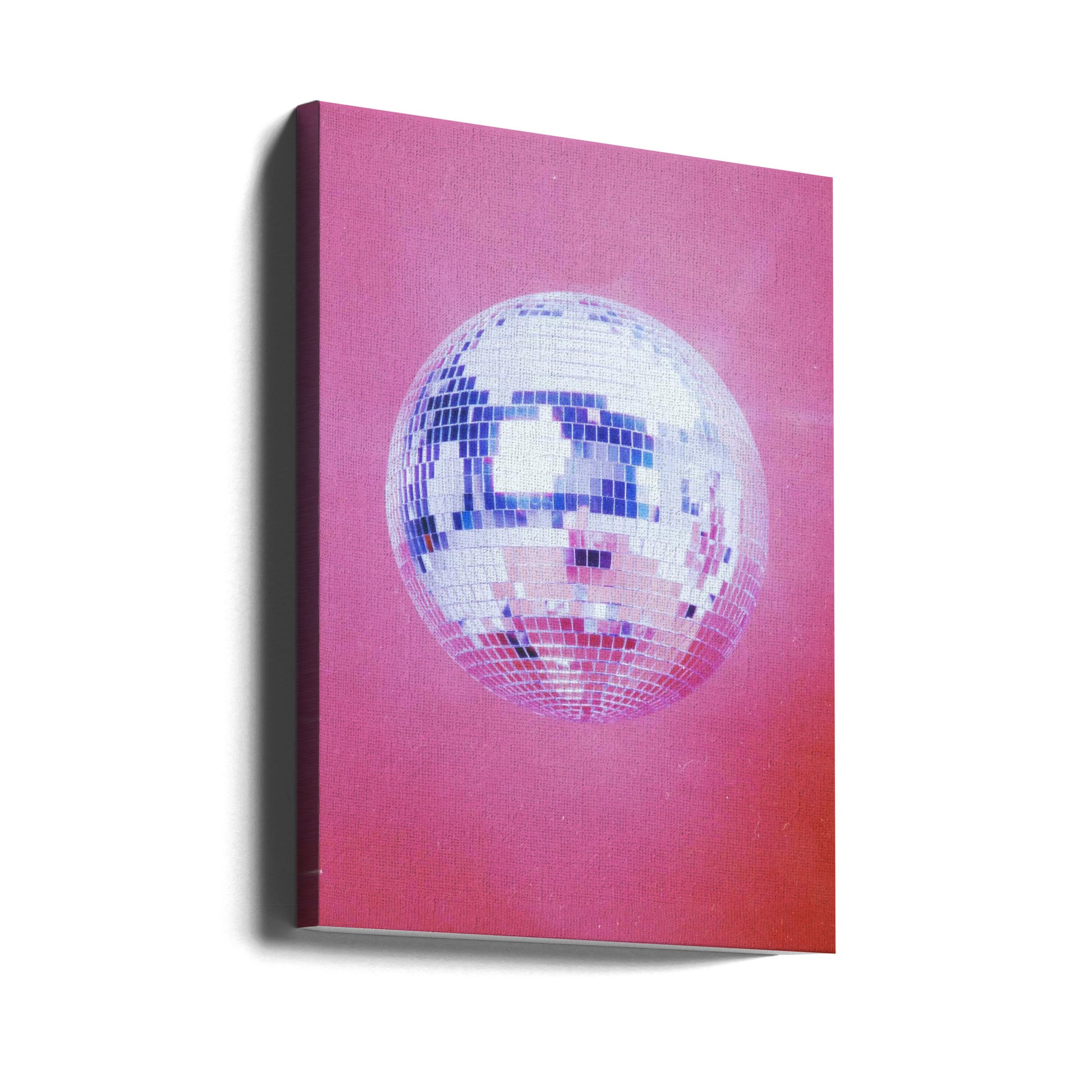 Pink Disco Ball by Samantha Hearn | Retro Disco Art, Large Canvas Wall Art Print | Artsy Earth