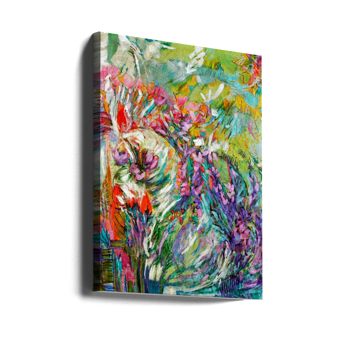 Abstract Floral by Dorothy Fagan | Textured Flower Painting, Large Canvas Wall Art Print | Artsy Earth