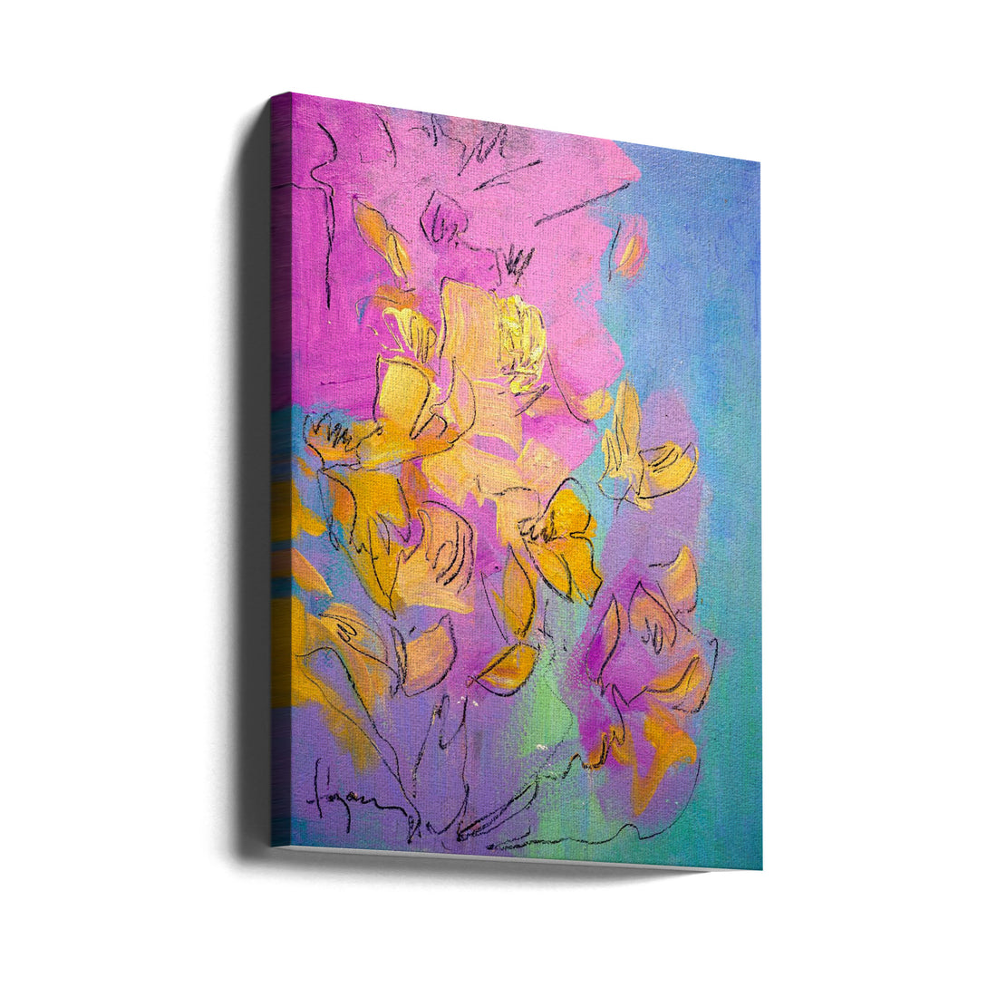 Dancing Heart by Dorothy Fagan | Abstract Floral Painting, Large Canvas Wall Art Print | Artsy Earth