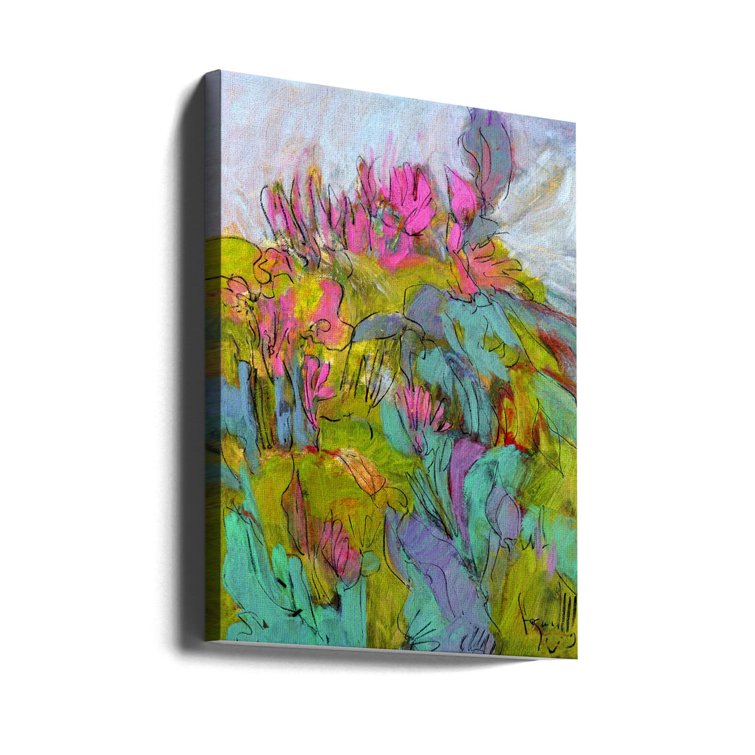 Rise and Bloom by Dorothy Fagan | Abstract Floral Painting, Large Canvas Wall Art Print | Artsy Earth