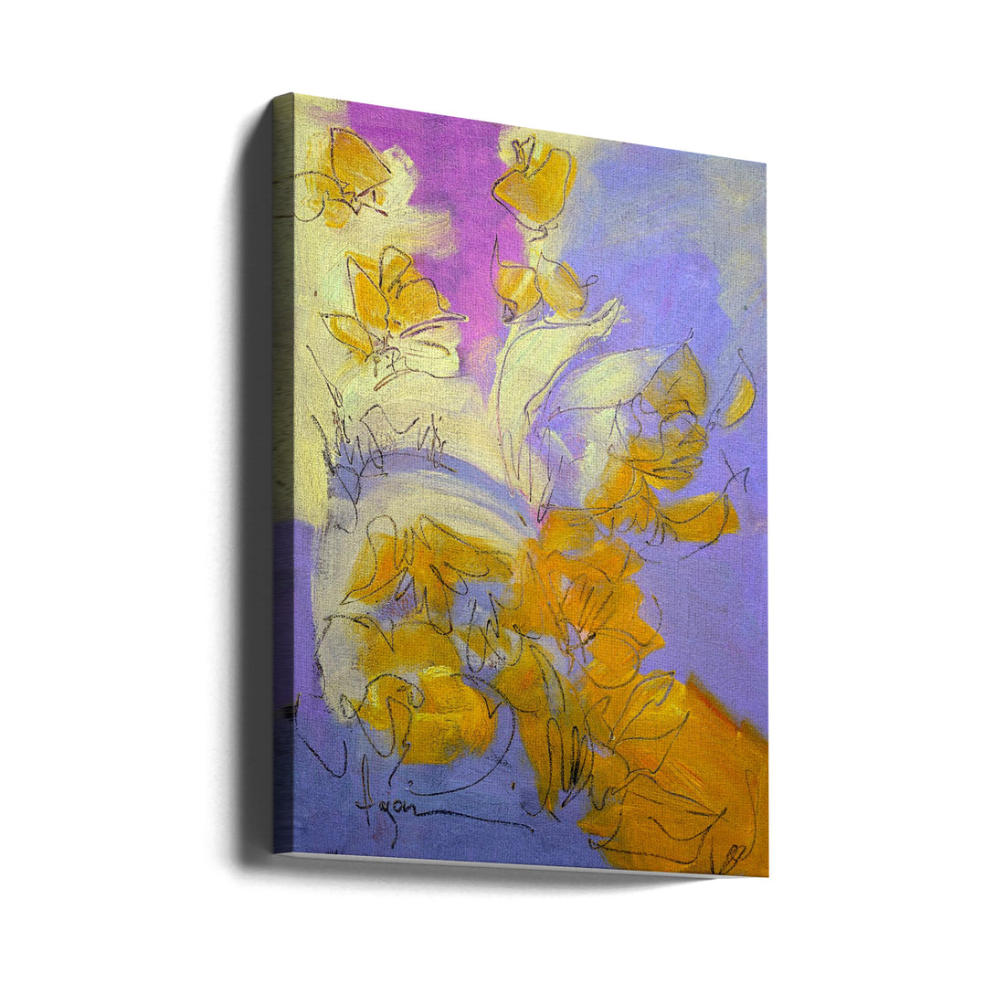 Abstract Floral Art by Dorothy Fagan | Textured Flower Painting, Large Canvas Wall Art Print | Artsy Earth