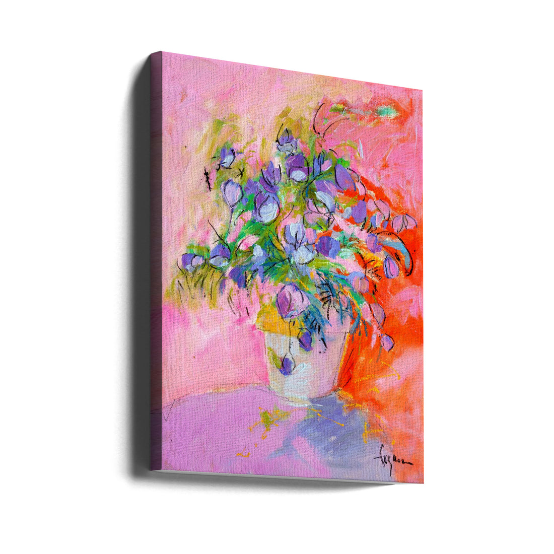 Floral Abstract Art by Dorothy Fagan | Colorful Flower Painting, Large Canvas Wall Art Print | Artsy Earth