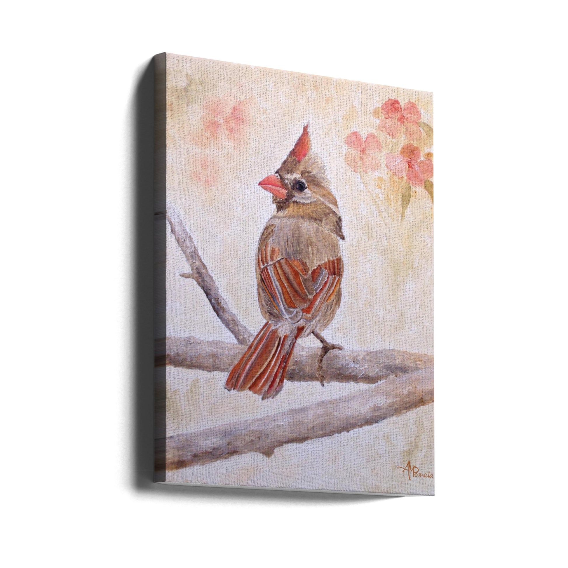 Cutie Bird Art by Angeles M. Pomata | Pastel Animal Painting, Large Canvas Wall Art Print | Artsy Earth