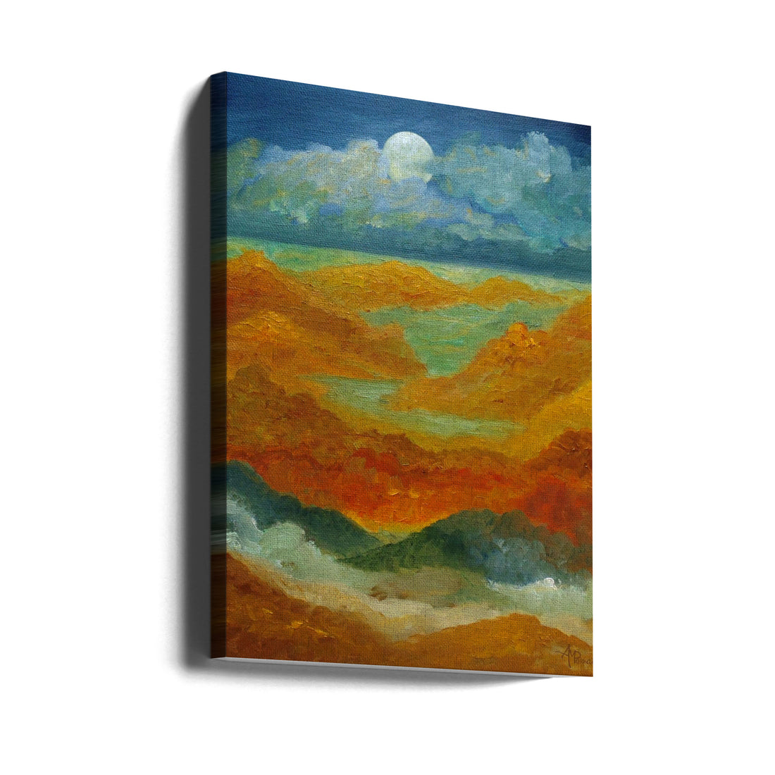 Night On Earth by Angeles M. Pomata | Tranquil Abstract Landscape, Large Canvas Wall Art Print | Artsy Earth