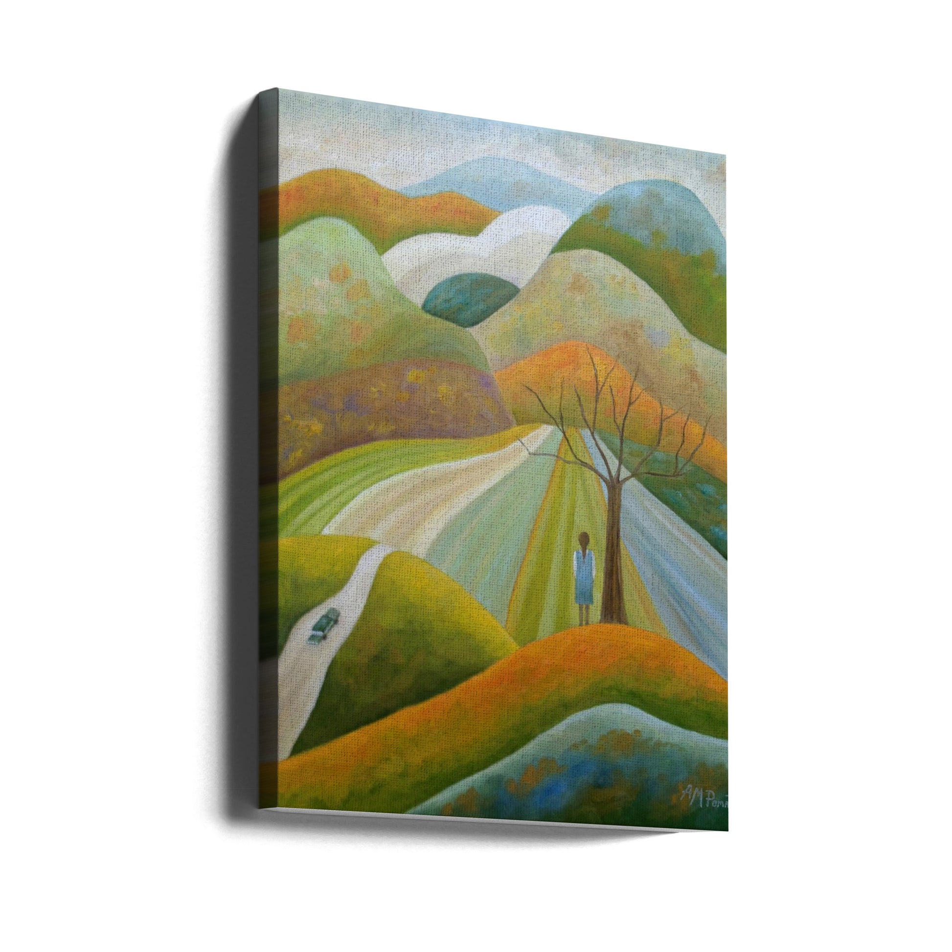 Road To Somewhere by Angeles M. Pomata | Abstract Mountain Landscape, Large Canvas Wall Art Print | Artsy Earth