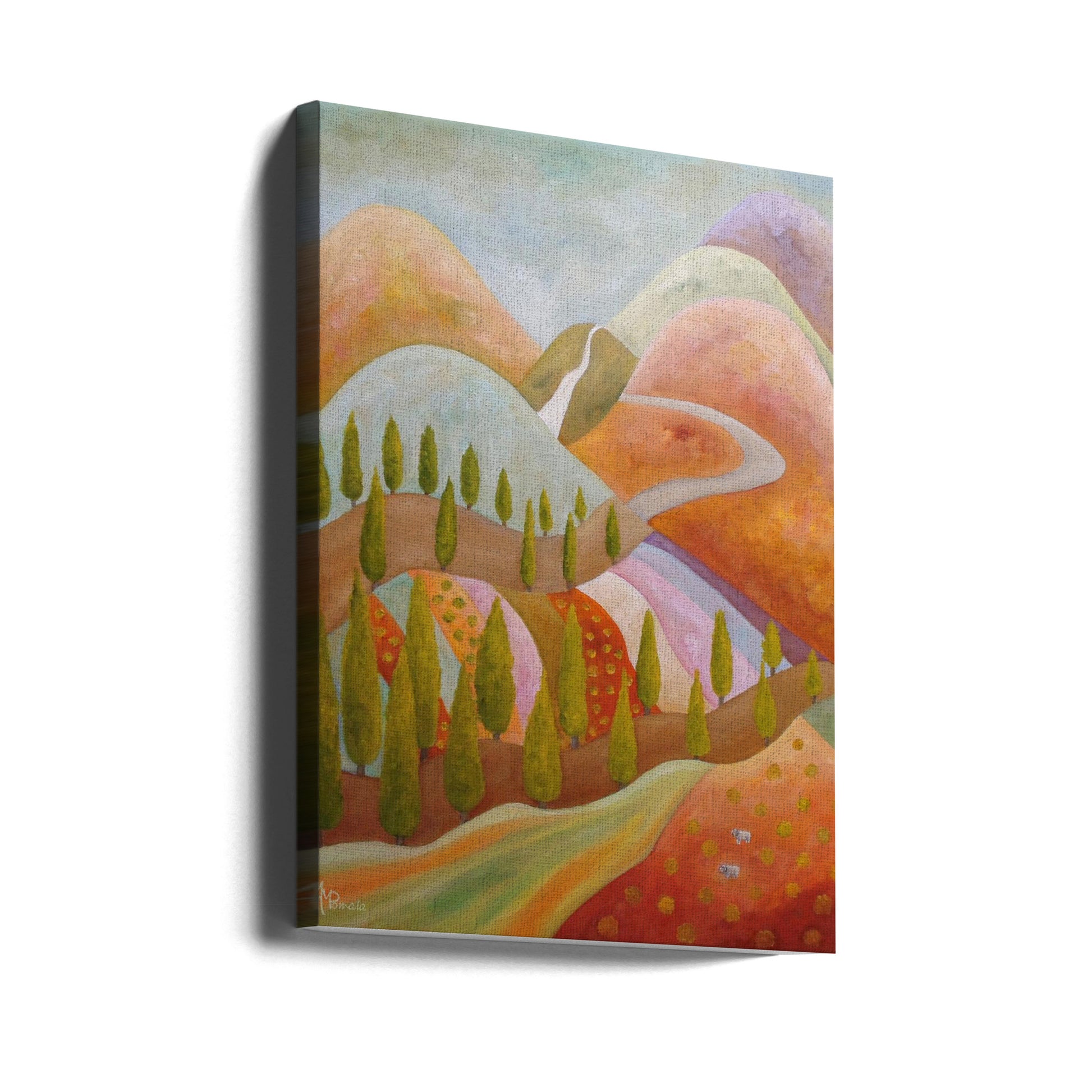 Swaying Whereabouts by Angeles M. Pomata | Abstract Mountain Landscape, Large Canvas Wall Art Print | Artsy Earth