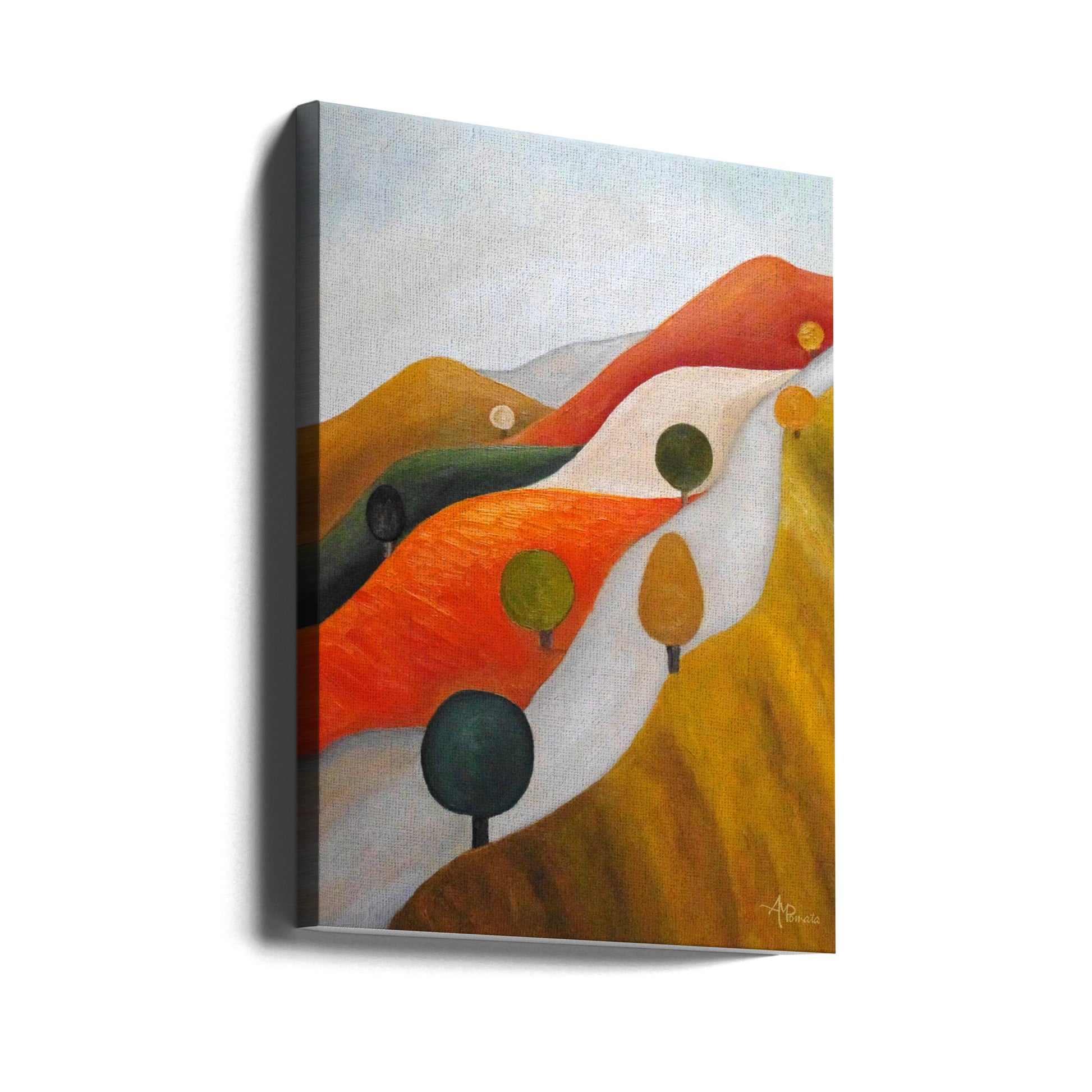 The Mountainhead by Angeles M. Pomata | Abstract Mountain Landscape, Large Canvas Wall Art Print | Artsy Earth