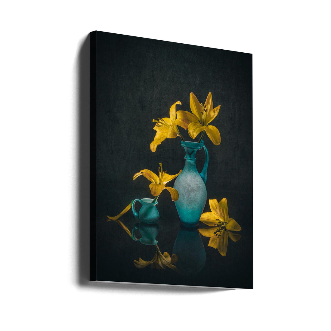 Blooming Yellow Lilies by Lydia Jacobs | Fresh Floral Still Life, Large Canvas Wall Art Print | Artsy Earth