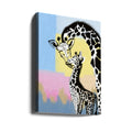 Mama Giraffe and Baby by Art By The Ocean | Safari Nursery Wildlife, Large Canvas Wall Art Print | Artsy Earth