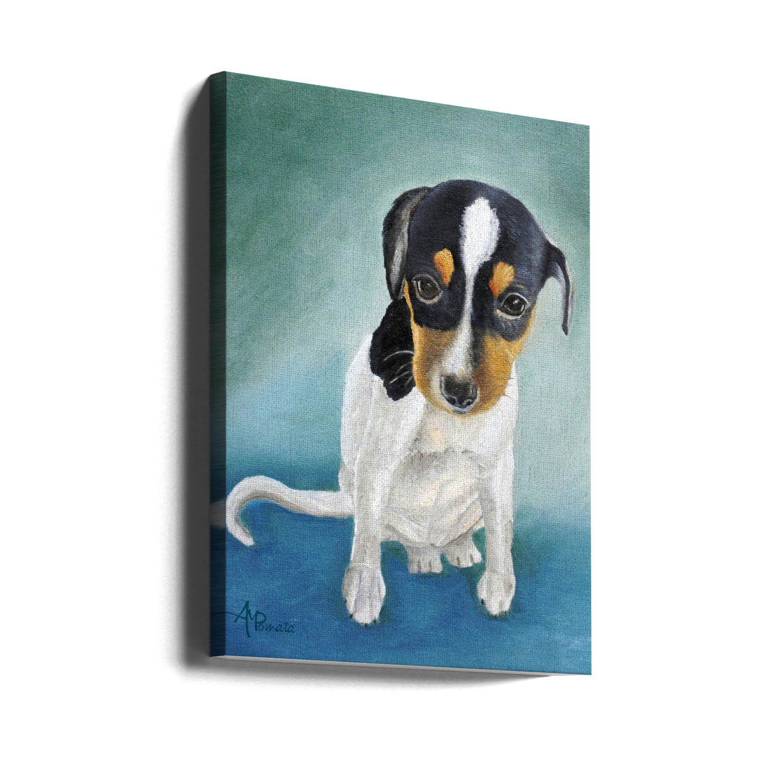 Doe Eyed Puppy by Angeles M. Pomata | Cute Dog Portrait, Large Canvas Wall Art Print | Artsy Earth