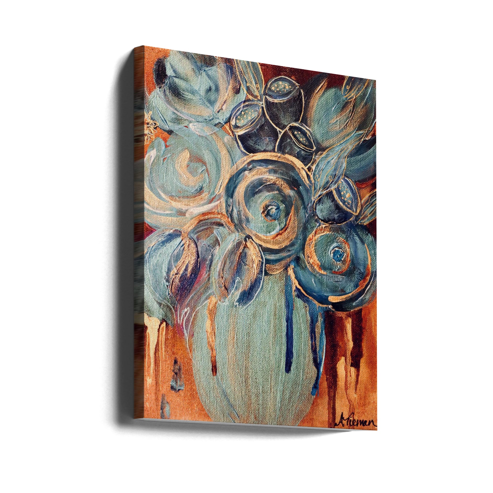 Caribbean Blooms by Amy Tieman | Colorful Floral Abstract, Large Canvas Wall Art Print | Artsy Earth