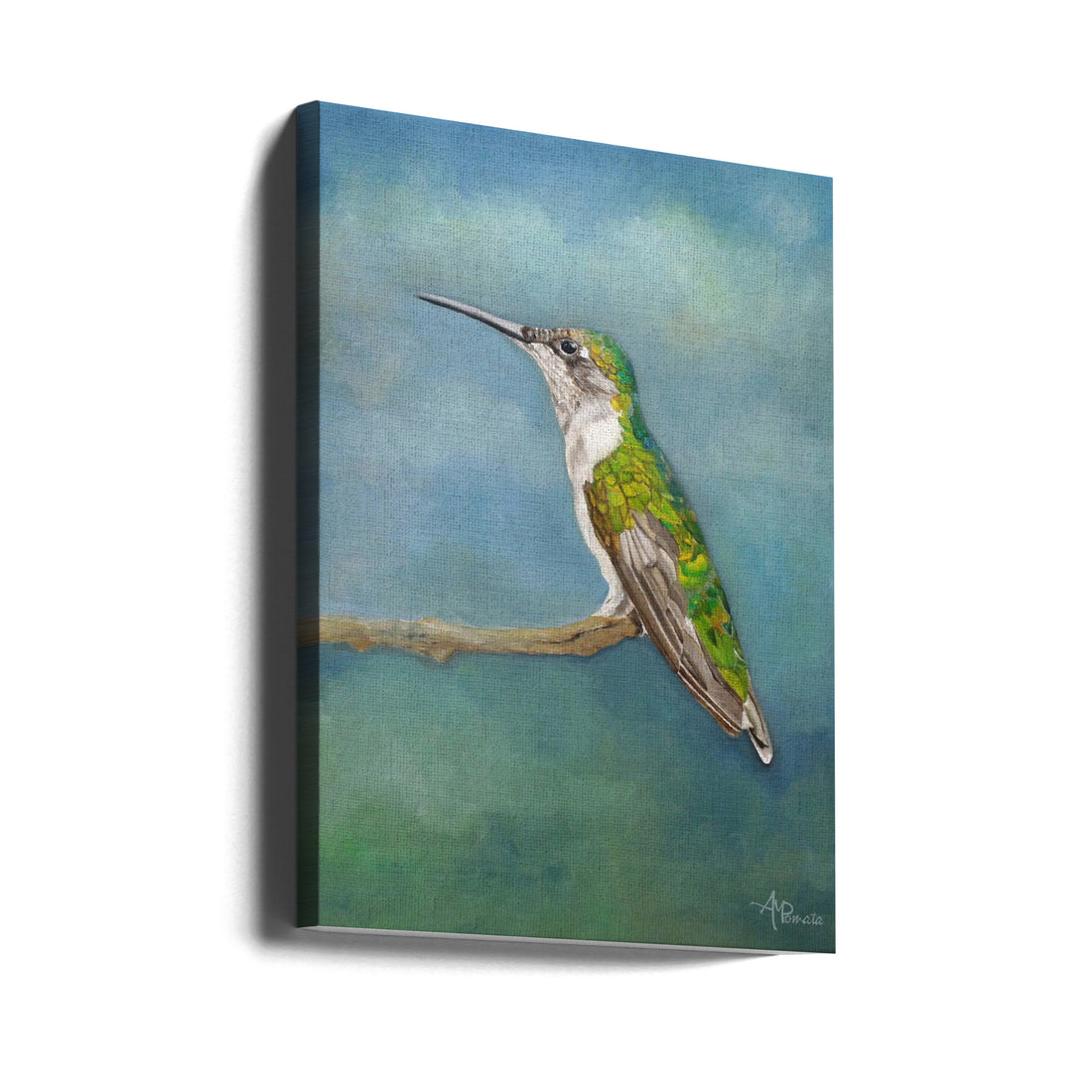 Shining Through the Murk by Angeles M. Pomata | Abstract Bird Painting, Large Canvas Wall Art Print | Artsy Earth