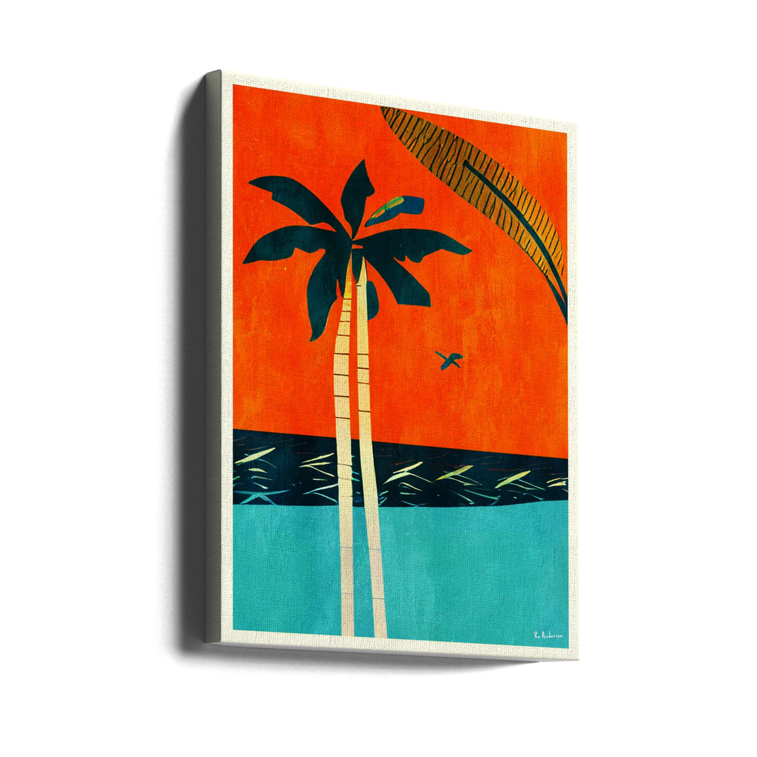 Barbados Sunset by Bo Anderson | Tropical Palm Landscape, Large Canvas Wall Art Print | Artsy Earth