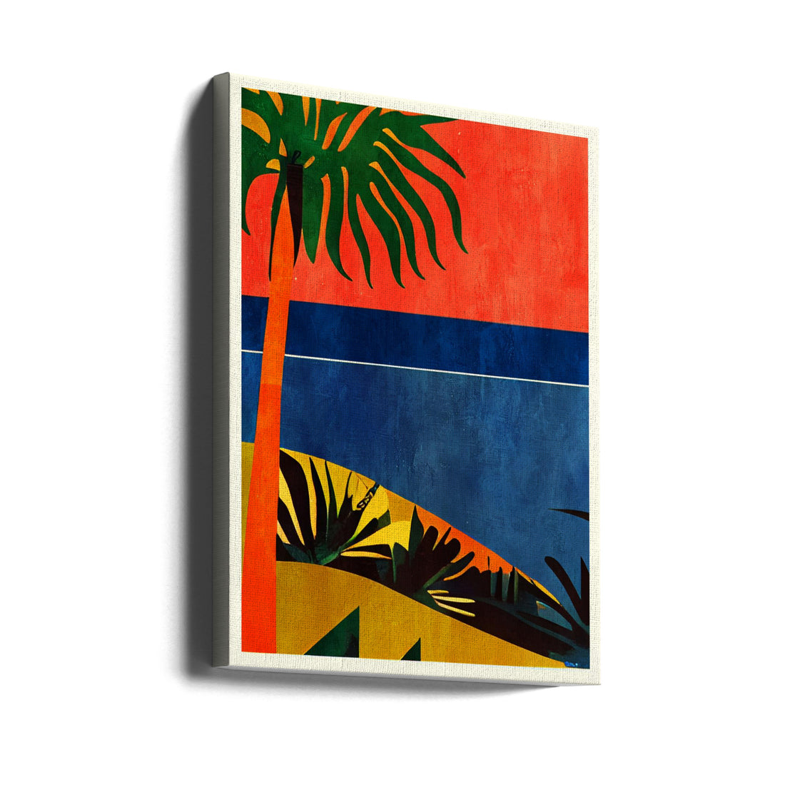 Tropical Palm Trees by Bo Anderson | Painterly Landscape Botanical, Large Canvas Wall Art Print | Artsy Earth