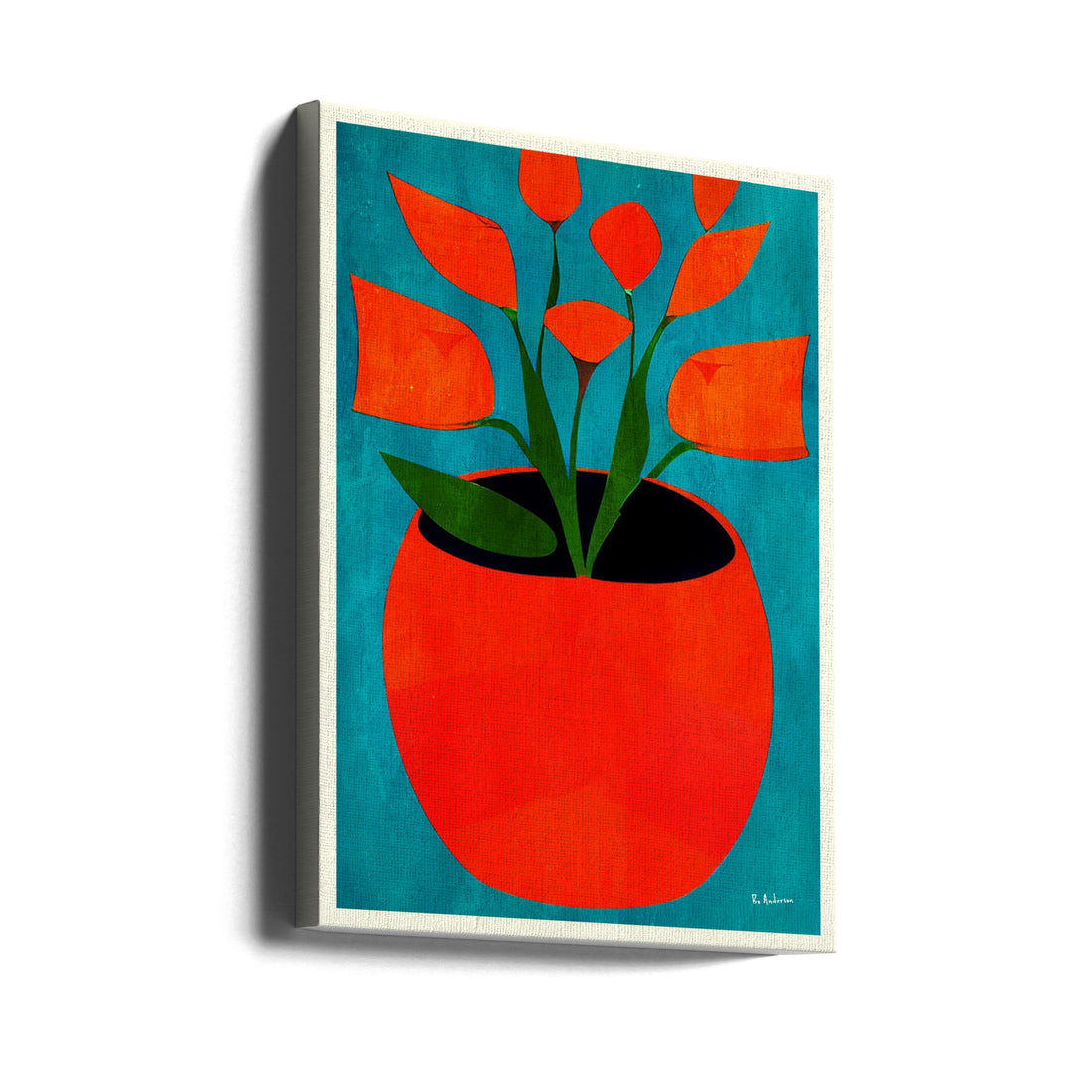 Red Blossoms by Bo Anderson | Floral Still Life, Large Canvas Wall Art Print | Artsy Earth