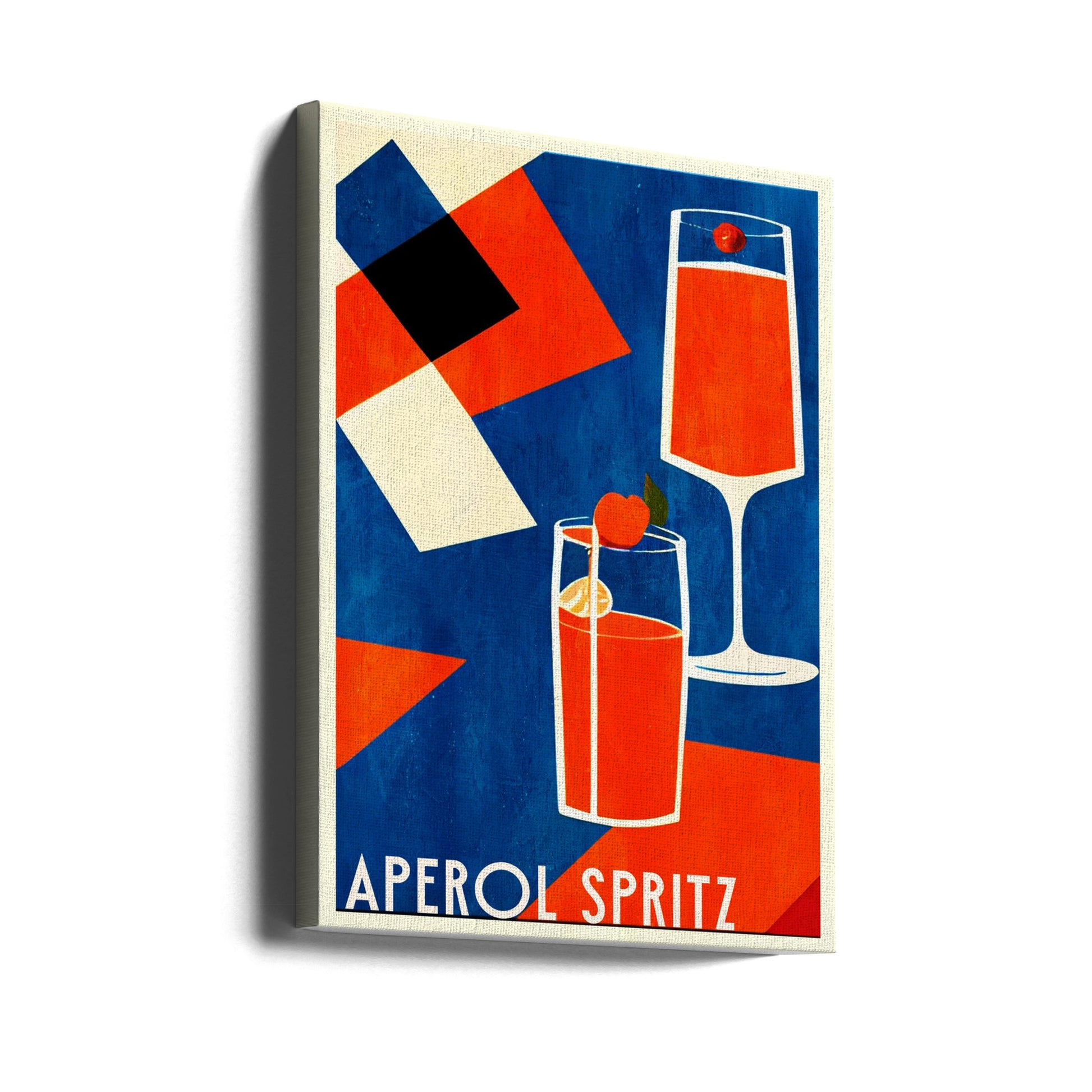 Aperol Spritz by Bo Anderson | Cocktail Party Drink, Large Canvas Wall Art Print | Artsy Earth