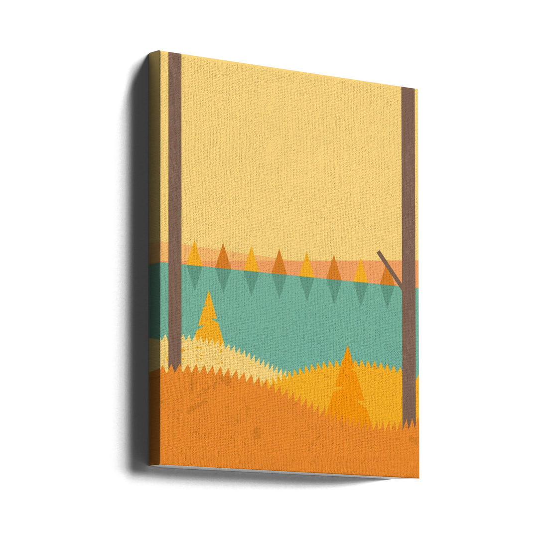 Autumn Nature by Vision Grasp Art | Retro Fall Landscape, Large Canvas Wall Art Print | Artsy Earth