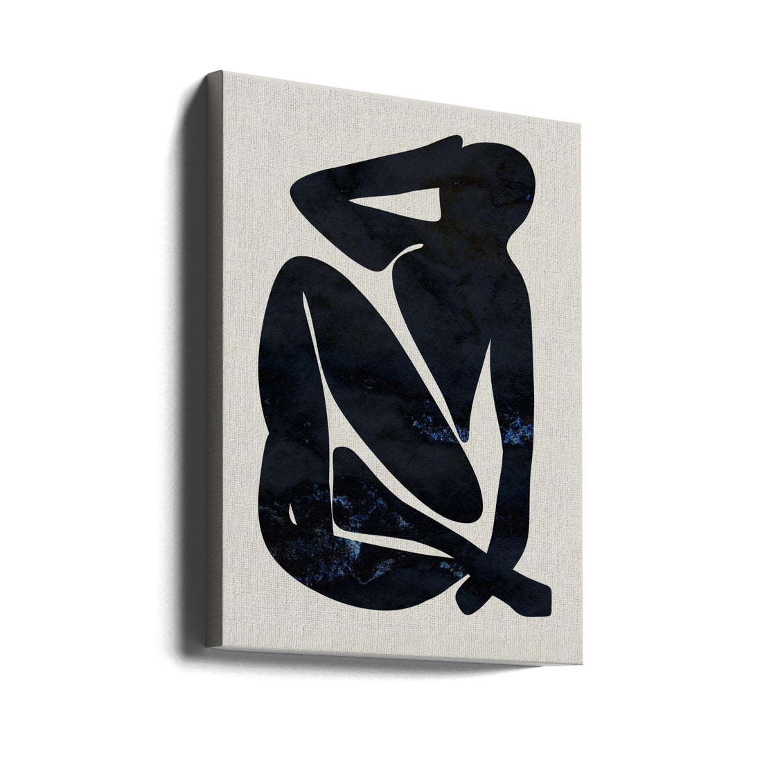 Dark Blue Woman by Anne-marie Volfova | Abstract Paper Cutout, Large Canvas Wall Art Print | Artsy Earth