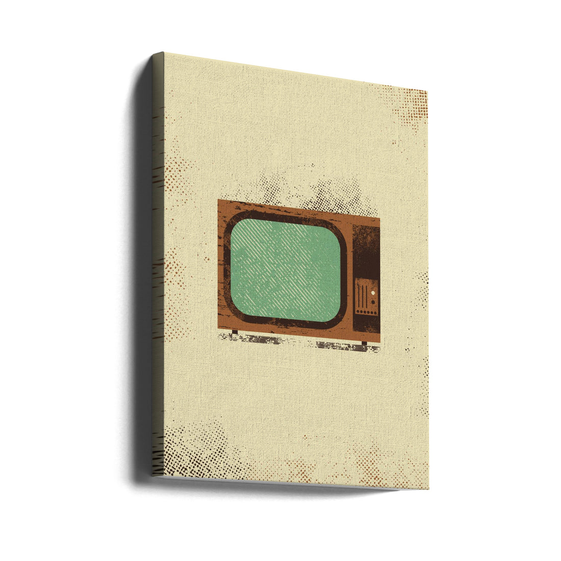 Vintage TV by Vision Grasp Art | Retro Television Graphic, Large Canvas Wall Art Print | Artsy Earth