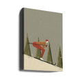 Vintage Skiing by Vision Grasp Art | Retro Winter Sport, Large Canvas Wall Art Print | Artsy Earth