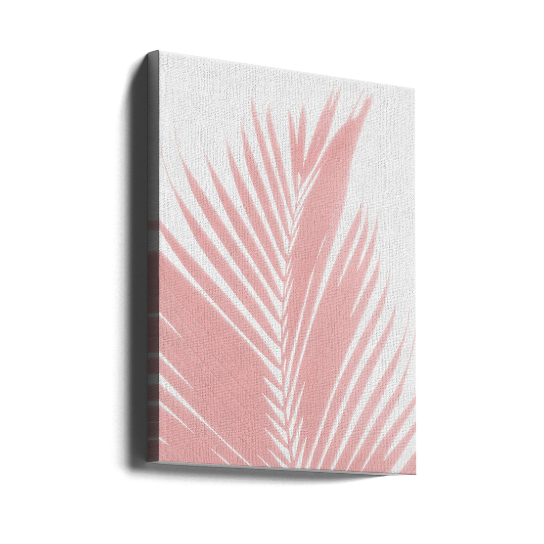 Pink Palm Leaves Silhouette by Amini54 | Botanical Palm Plant, Large Canvas Wall Art Print | Artsy Earth