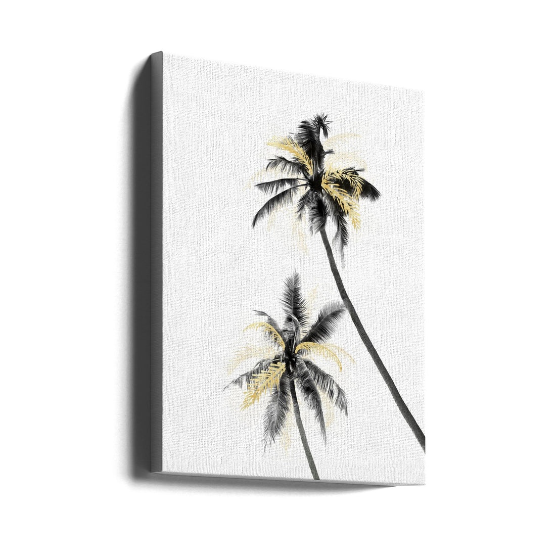 Palm Tree Black and Gold by Amini54 | Tropical Botanical Gold, Large Canvas Wall Art Print | Artsy Earth