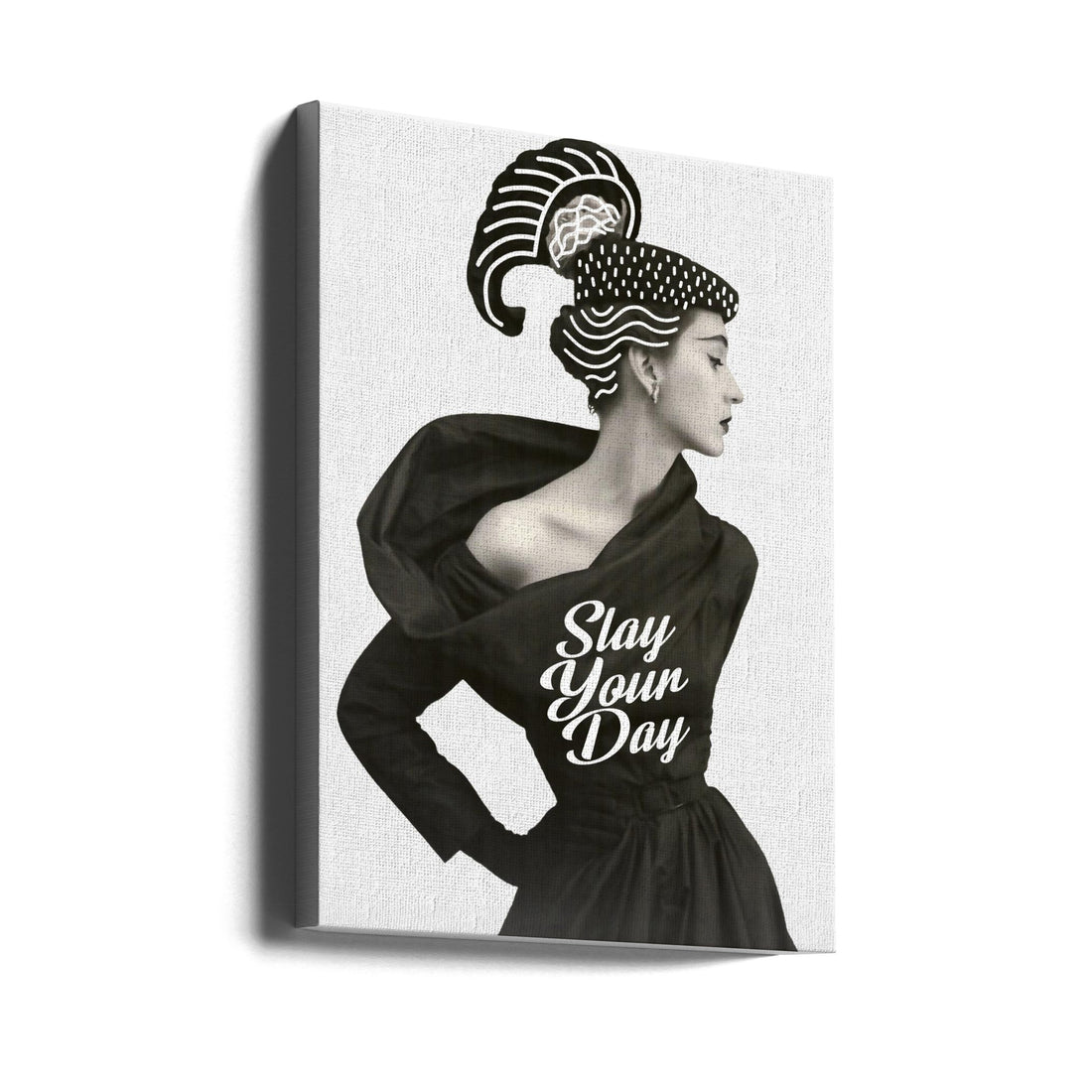 Slay Your Day by Amini54 | Vintage Fashion Style, Large Canvas Wall Art Print | Artsy Earth