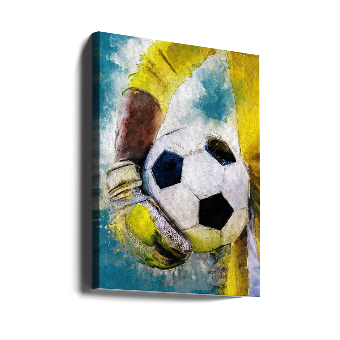 Football Sport Art by Justyna Jaszke | Soccer Player Action, Large Canvas Wall Art Print | Artsy Earth