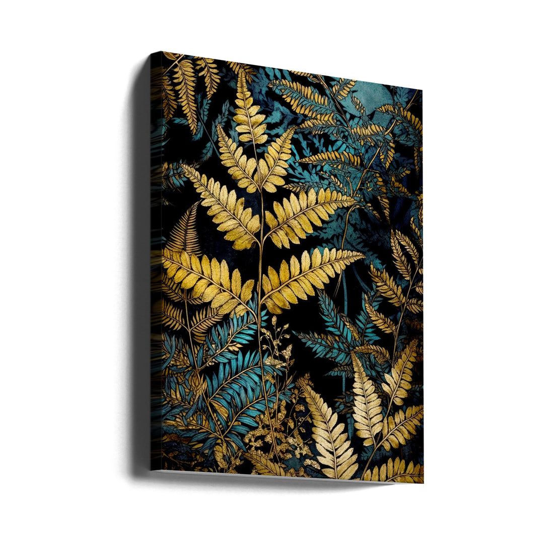 Golden Fern by Justyna Jaszke | Botanical Nature Fern, Large Canvas Wall Art Print | Artsy Earth