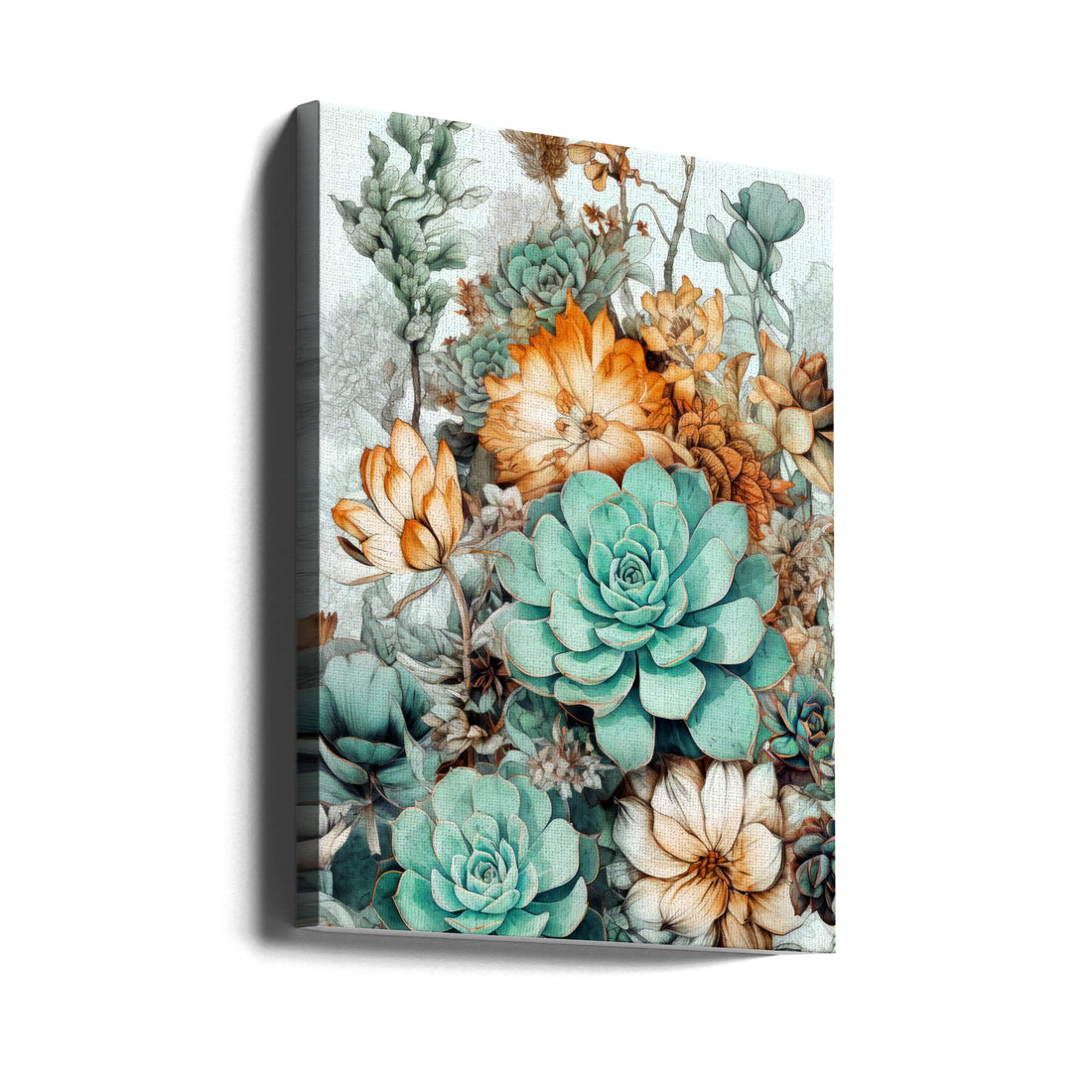 Succulents and Cactus by Justyna Jaszke | Botanical Garden Plants, Large Canvas Wall Art Print | Artsy Earth