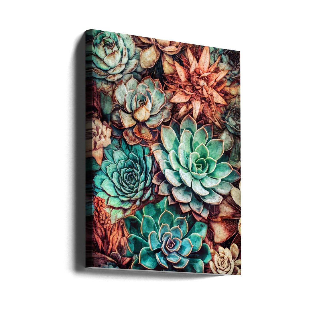 Succulents and Cactus by Justyna Jaszke | Botanical Garden Plants, Large Canvas Wall Art Print | Artsy Earth