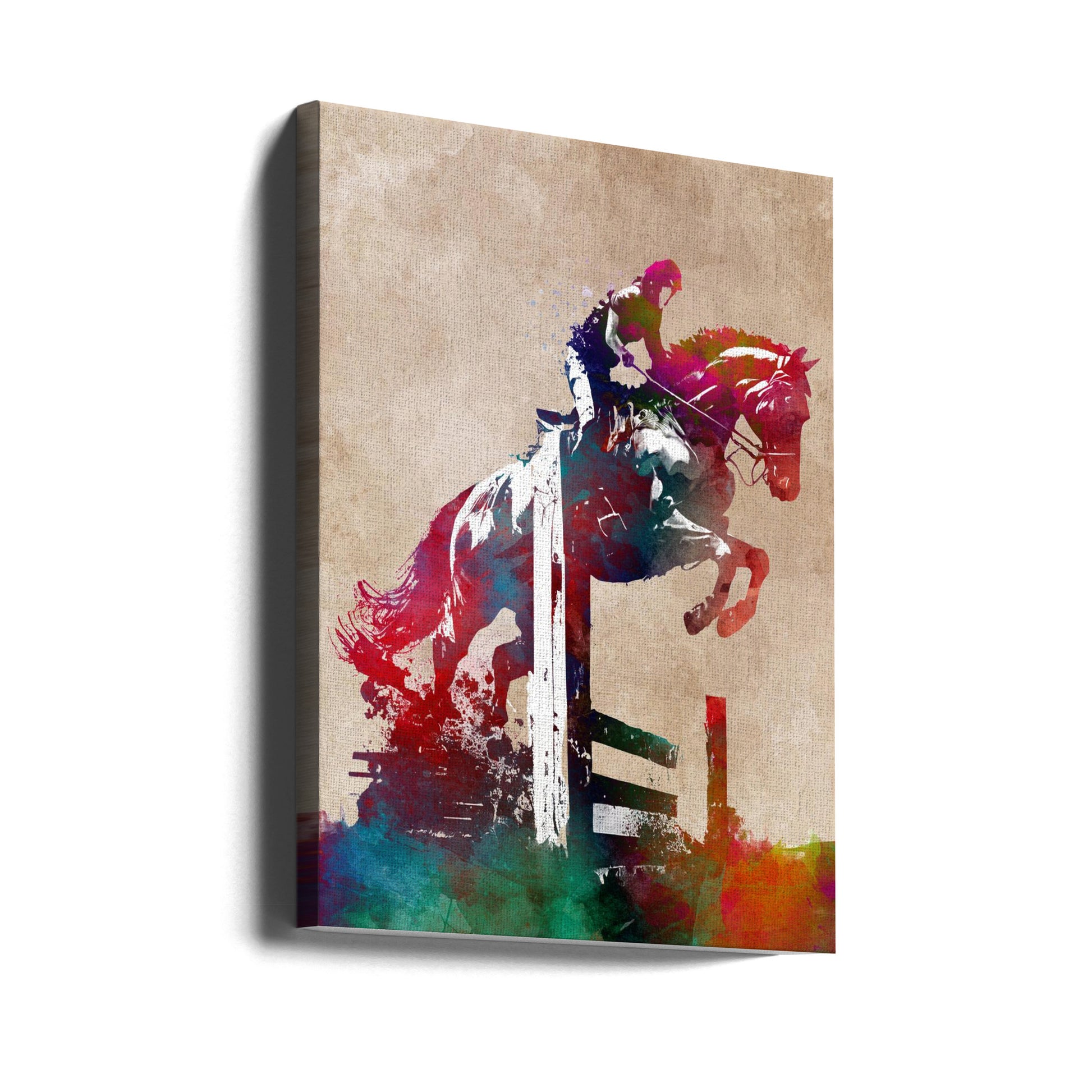 Horse Riding Sport Art by Justyna Jaszke | Equestrian Digital Art, Large Canvas Wall Art Print | Artsy Earth