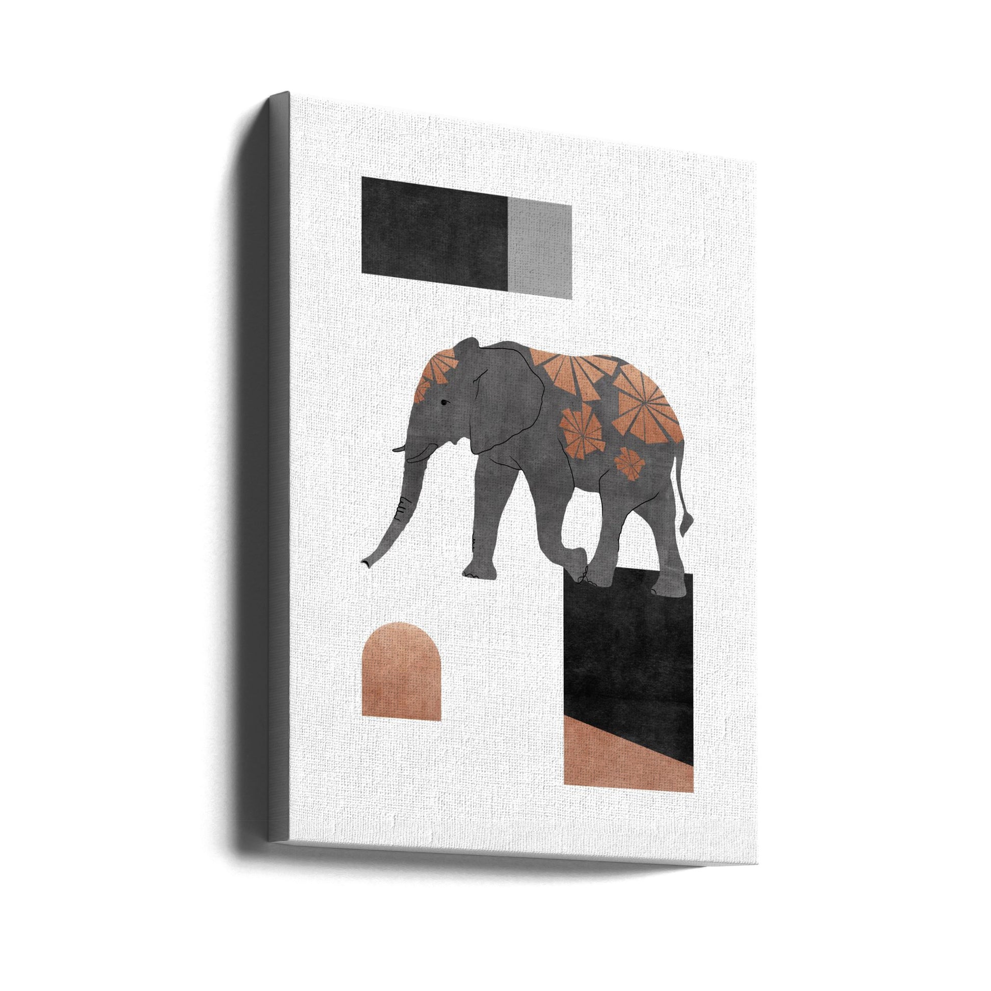 Elephant Mosaic II by Orara Studio | Geometric Animal Mosaic, Large Canvas Wall Art Print | Artsy Earth