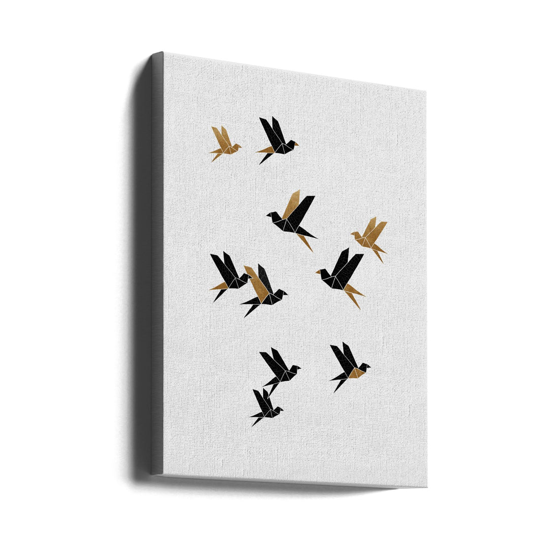 Origami Birds Collage by Orara Studio | Geometric Golden Birds, Large Canvas Wall Art Print | Artsy Earth