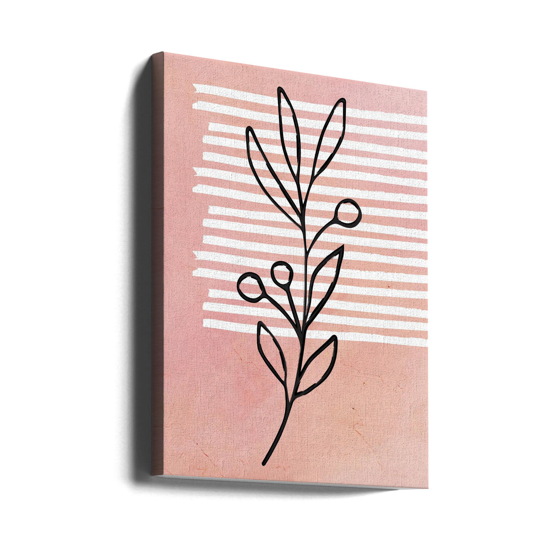 Plant Pink by Martina | Botanical Line Pattern, Large Canvas Wall Art Print | Artsy Earth