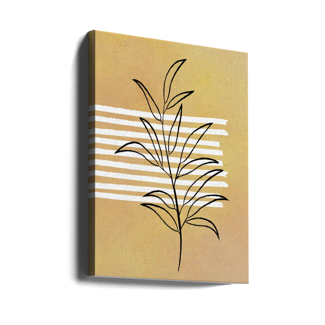 Plant Yellow by Martina | Botanical Plant Pattern, Large Canvas Wall Art Print | Artsy Earth