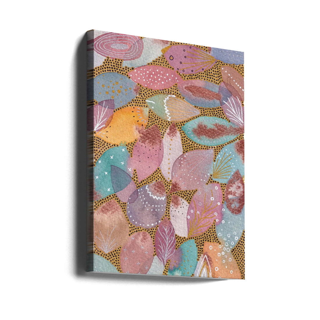 Painted Petals by Camille Contini | Abstract Painted Pattern, Large Canvas Wall Art Print | Artsy Earth