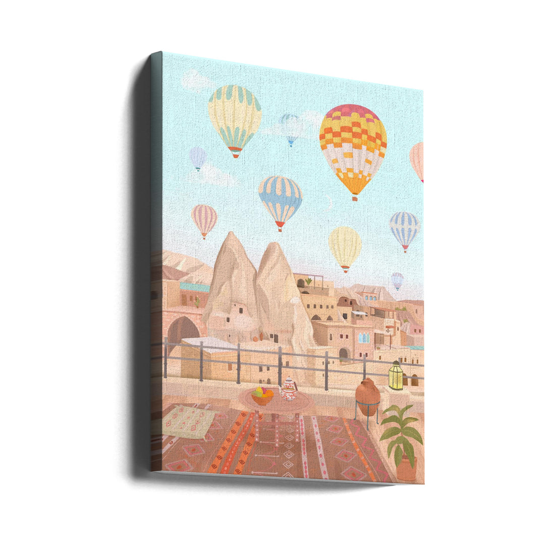 Hot Air Balloons by Petra Lizde | Cappadocia Landscape Travel, Large Canvas Wall Art Print | Artsy Earth