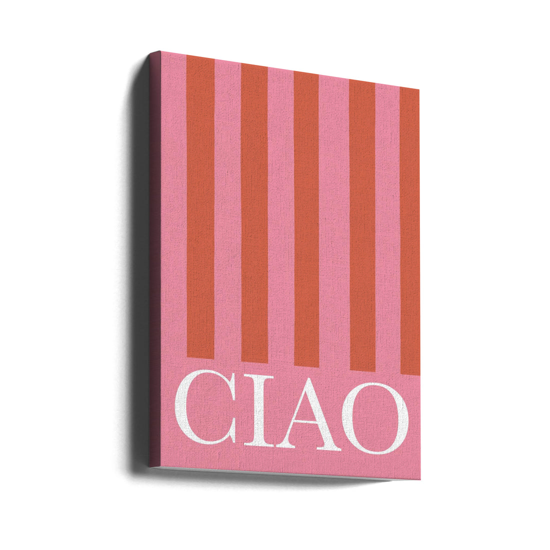 Ciao Stripes by Grace Digital Art Co | Typography Graphic Design, Large Canvas Wall Art Print | Artsy Earth